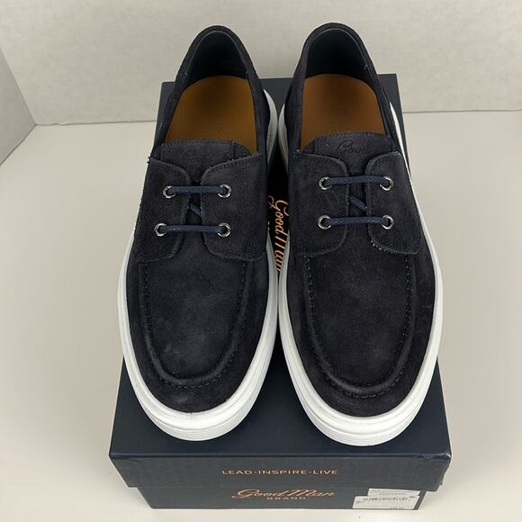 GoodMan Portland Shoe Men 9.5 Suede Loafer Sneaker Blue Low Top Slip On Good Man